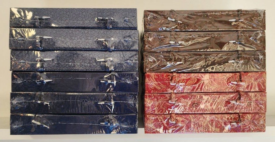 All four Nishiki Box colors — shrink-wrapped trios